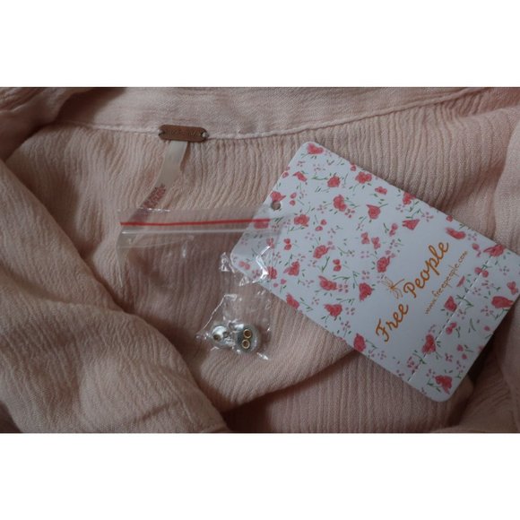 NWT Free People Ecru Maxi Dress Embroidered Floral Large - Picture 5 of 6